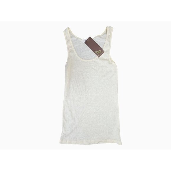 Michael Stars Womens One Size Boho Chic Preppy Cream Sleeveless Tank Top USA - Picture 9 of 10